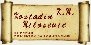 Kostadin Milošević vizit kartica
